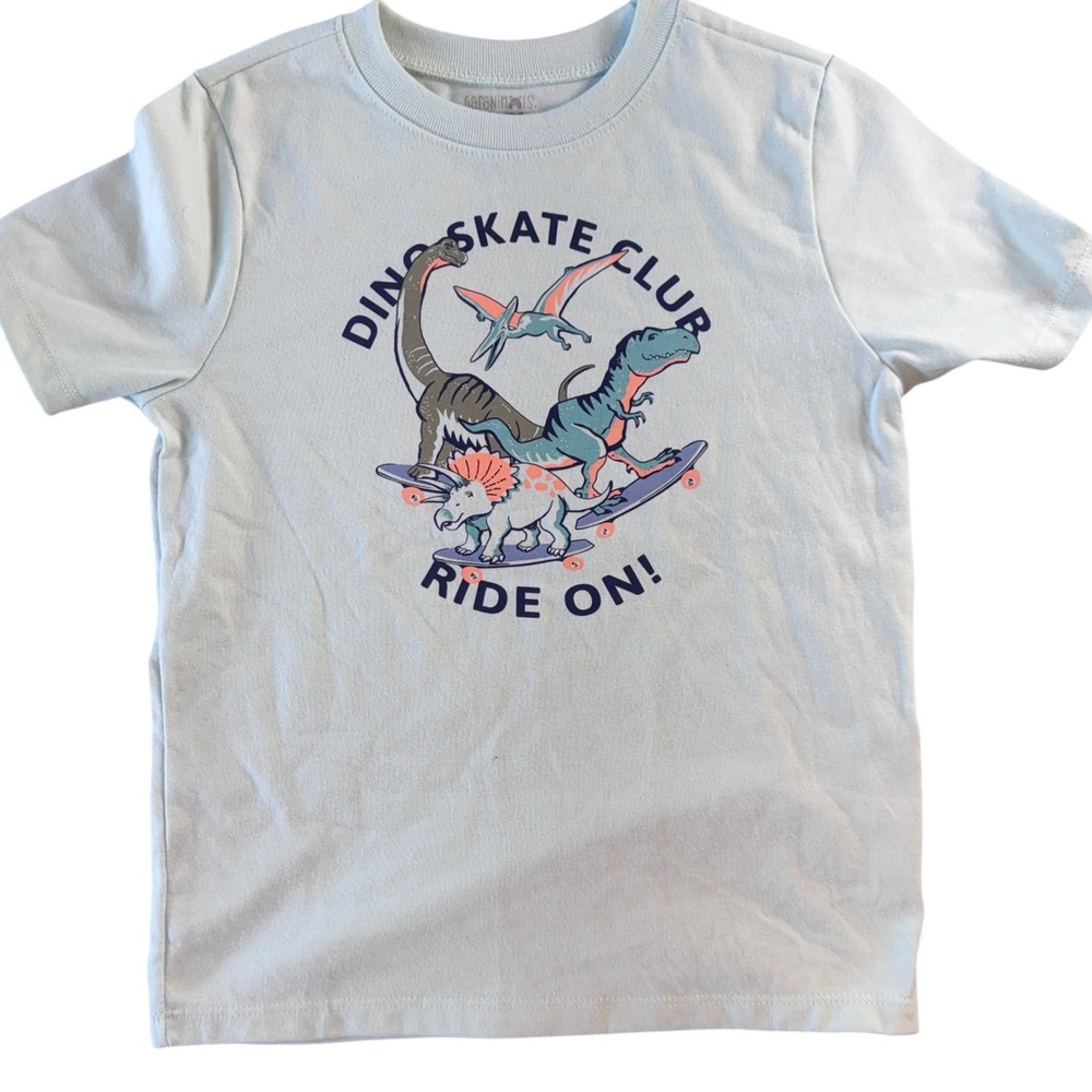 Garanimals Toddler Boys Dino Skate Club Graphic Tee Mint Green 5T